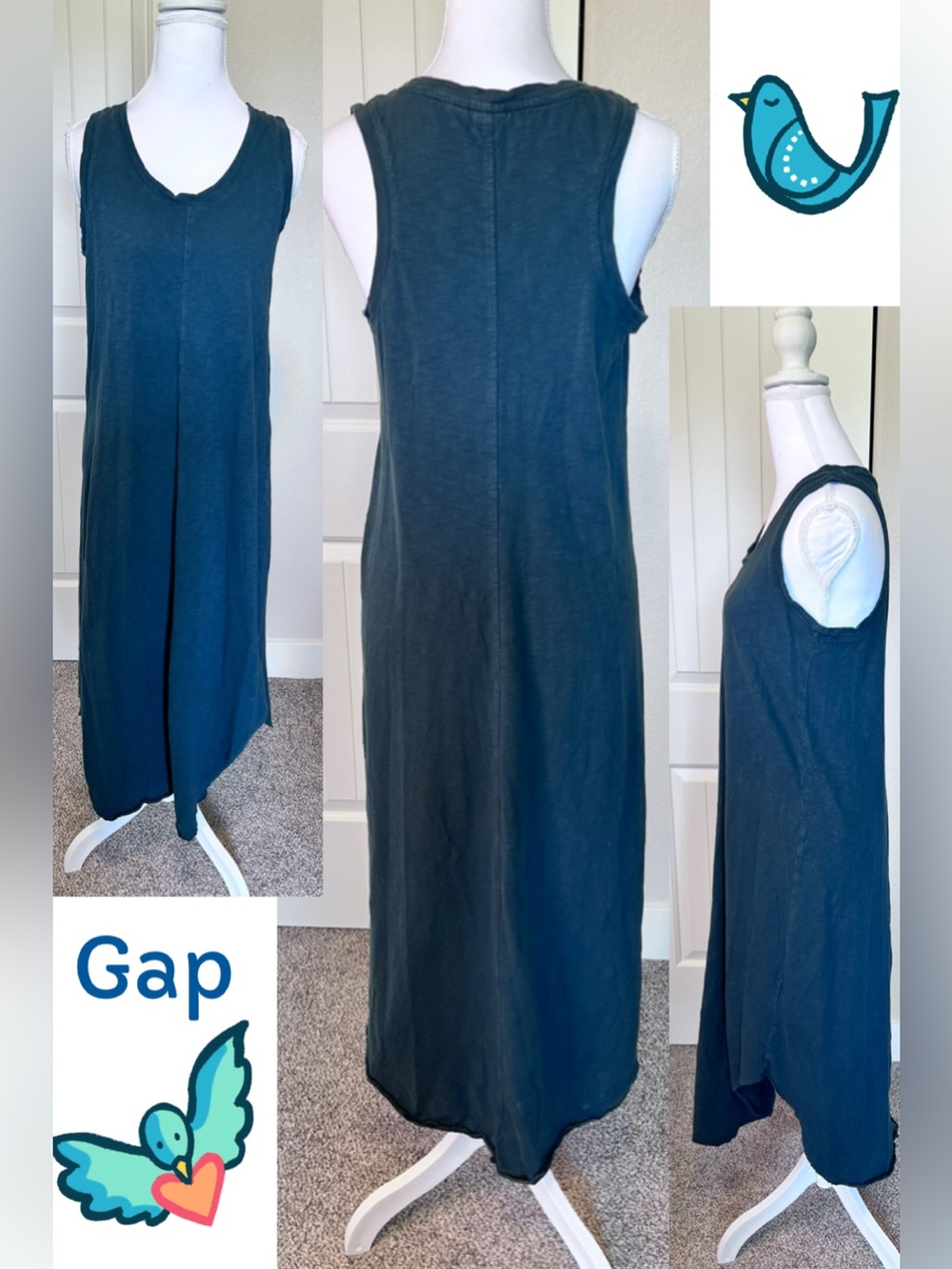 GAP V-Neck Sleeveless Tank Dress Sz Small Care Free Stylish Comfort